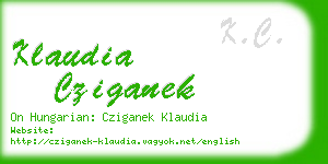 klaudia cziganek business card